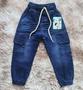 Imagem de Calça jogger jeans infantil menino com elastano Tam 1 A 3 anos.