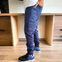 Imagem de calça jogger masculina azul marinho slim em sarja lançamento