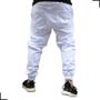 Imagem de Calça Jogger Masculina BRANCA BIG LOGO PRETA PLUS SIZE