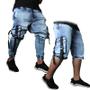 Imagem de Calça Jogger Masculina JEANS AZUL Cargo Track Short