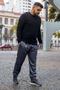 Imagem de Calça Jogger Masculina Plus Size Lisa com Elástico na Barra 