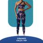 Imagem de Calça Leg Legging E Top Conjunto Feminino Academia Fitness Caminhada