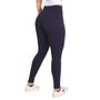 Imagem de Calça Legging 3D Malha Canelada Com Zíper Azul Marinho