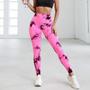 Imagem de Calça Legging Academia Esportiva Tie Dye Cintura Alta Yoga