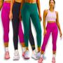 Imagem de Calça Legging BÁSICA COLORIDA Leg Fitness Academia Corrida Cintura Alta Feminina 576