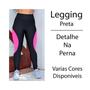 Imagem de Calça Legging Detalhe Suplex Colorido Leg Academia Fitness