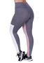 Imagem de Calça legging fitness bicolor com tela nas laterais mescla com romance