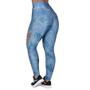 Imagem de Calça legging fitness cirrê estampado detalhe tiras vazada perna orbis - vinho