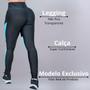 Imagem de Calça Legging Fitness Feminina Punho com Recortes Coloridos em Cirrê e Tela para Academia e Treinos