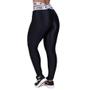 Imagem de Calça Legging Fitness Feminino Cós Elástico Transpasse Cirrê 3D Alta Orbis-PRETO