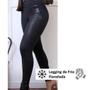 Imagem de Calça Legging Flanelada com cirrê Feminina Montaria Cintura Alta - Costura Reforçada