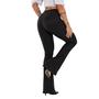 Imagem de Calça Legging Flare Feminina malha Pop Trabalho Casual Bailarina Preta