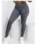 Imagem de Calça Legging Lisa Flanelada/Forrada Cintura Alta Para Inverno Adulto feminina cinza/preto/azul