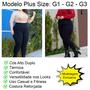 Imagem de Calça Legging Modeladora Flanelada Suplex - Cós Alto Duplo: Modelo Plus Size Térmica - G1 ao G3