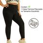 Imagem de Calça Legging Modeladora Flanelada Suplex - Cós Alto Duplo: Modelo Plus Size Térmica - G1 ao G3