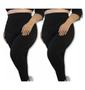 Imagem de Calça Legging Preta Plus Size Cintura Alta  Academia