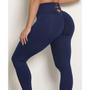 Imagem de Calça Legging Spider com Empina Bumbum Azul Marinho