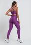 Imagem de Calça Legging Suplex Wonder Gloss Com Recortes Roxo Salvatore Fashion