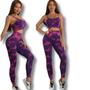 Imagem de Calça Legging Tie Dye Top Conjunto Academia Trend Fitness Yoga Esportivo Feminina