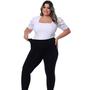 Imagem de Calça legue preta estilosa com conforto plus size