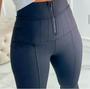 Imagem de Calça Lipo Feminina Plus Size Preta Com Ziper