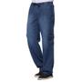 Imagem de Calça Masculina Jeans Cargo Cintura Elástico e Cordão Ajustador Larga E Confortavel