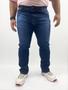 Imagem de Calça Masculina Skinny Jeans Simples com Detalhe de Risco Plus Size