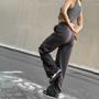 Imagem de Calça Modelo Largo Blogueira Com Estampa Challenge Cinza
