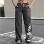 Imagem de Calça Modelo Largo Blogueira Com Estampa Challenge Cinza