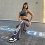 Imagem de Calça Modelo Largo Blogueira Com Estampa Challenge Cinza