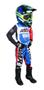 Imagem de Calça Motocross Infantil + Camisa Azul/vermelho/branco Amx