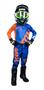 Imagem de Calça Motocross Infantil + Camisa Extreme Azul Laranja Amx