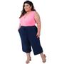 Imagem de Calça Pantacourt Recorte com Bolso Moda Feminina Plus Size