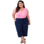 Imagem de Calça Pantacourt Recorte com Bolso Moda Feminina Plus Size
