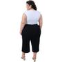 Imagem de Calça Pantacourt Recorte com Bolso Moda Feminina Plus Size