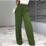 Imagem de calça  pantalona soltinha com elastico na cintura com bolsos kit com 3 unidadades