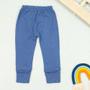 Imagem de Calça para Bebê Em Suedine Com Pé Reversível Azul