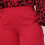 Imagem de Calça Plus Pantacourt Com Botões - Vermelho - Tam. 48