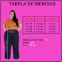 Imagem de Calça Plus Size Estilo Pantalona Feminina Cintura Alta Dunas Tendencia Wid Leg Elástico Cós