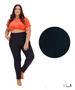 Imagem de Calça Plus Size Legging Gorgurão Canelado Com Bolsos Frontais Cós Largo