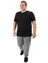Imagem de Calça Plus Size Masculina de Moletom Sem Felpa Mescla Clara