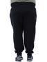 Imagem de Calça Plus Size Masculina de Moletom Sem Felpa Preta