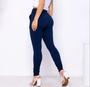 Imagem de Calça skinny crepe cinto embutido moda feminina