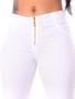 Imagem de Calça Skinny Feminina Branca / Preta Cintura Alta Ziper na frente  Premium Moda