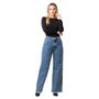 Imagem de Calça Wide Leg Disparate Feminina Jeans Moda Casual Conforto