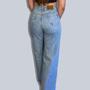 Imagem de Calça Wide Leg Jeans Lisa Clara - Cor Azul Clara