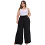 Imagem de Calça Wide Leg Pantalona Plus Size G1 G2 G3 Cintura Alta