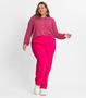 Imagem de Calça Wide Leg Plus Size Secret Glam Rosa