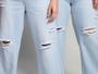 Imagem de Calça Wide Leg Vista Magalu Barra Desfiada