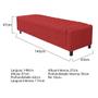 Imagem de Calçadeira Baú Casal Everest P02 140 cm para cama Box Corano Vermelho - Amarena Móveis